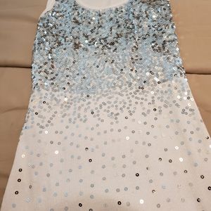 Dots tank top UNeck with sequins Size XS